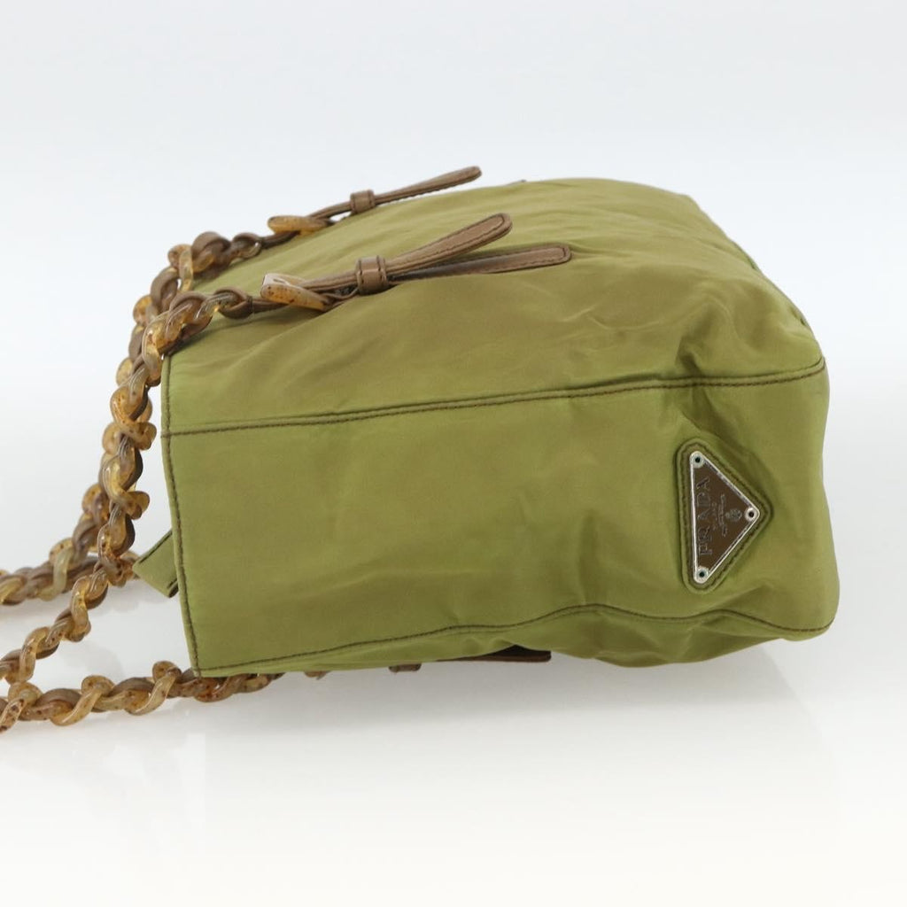 Prada Vintage Tote Tessuto Khaki Nylon Tote Bag Bag