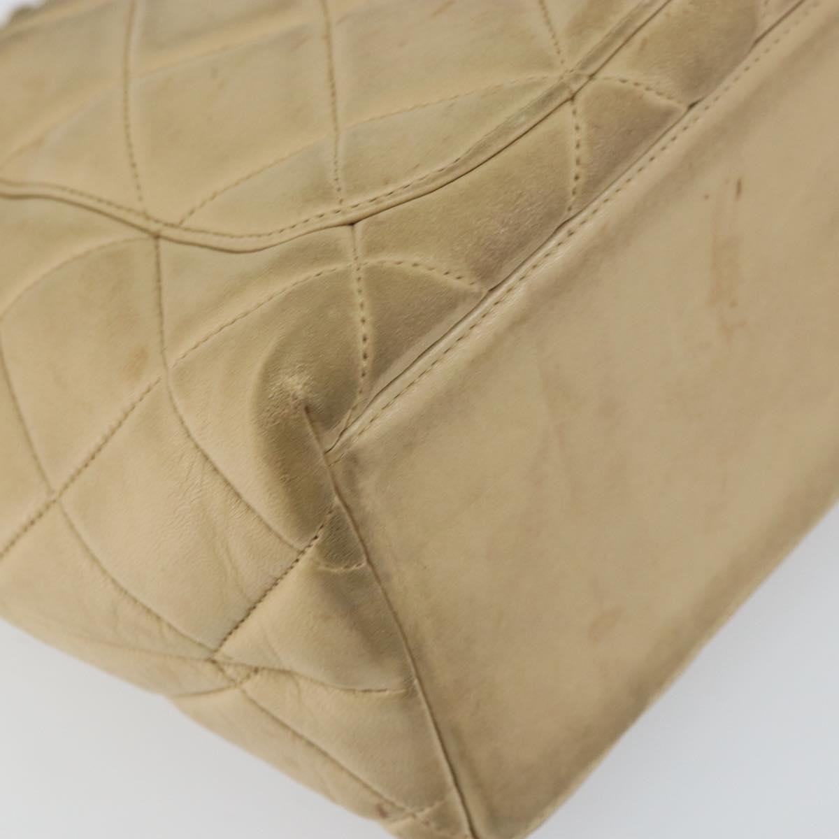 Chanel Vintage Camera Bag Quilted Leather Beige Leather Shoulder Bag Bag