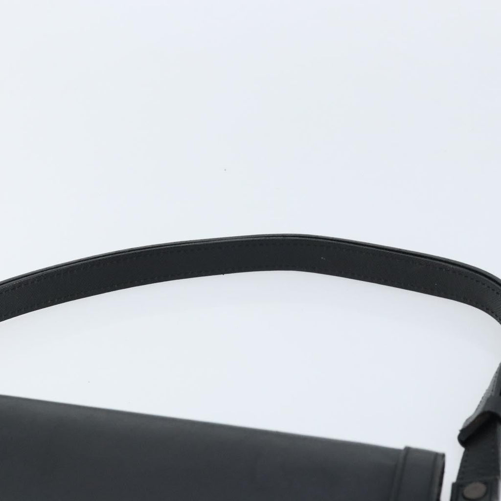 Saint Laurent Vintage Handbag Leather Black Leather Handbag (Pre-Owned)