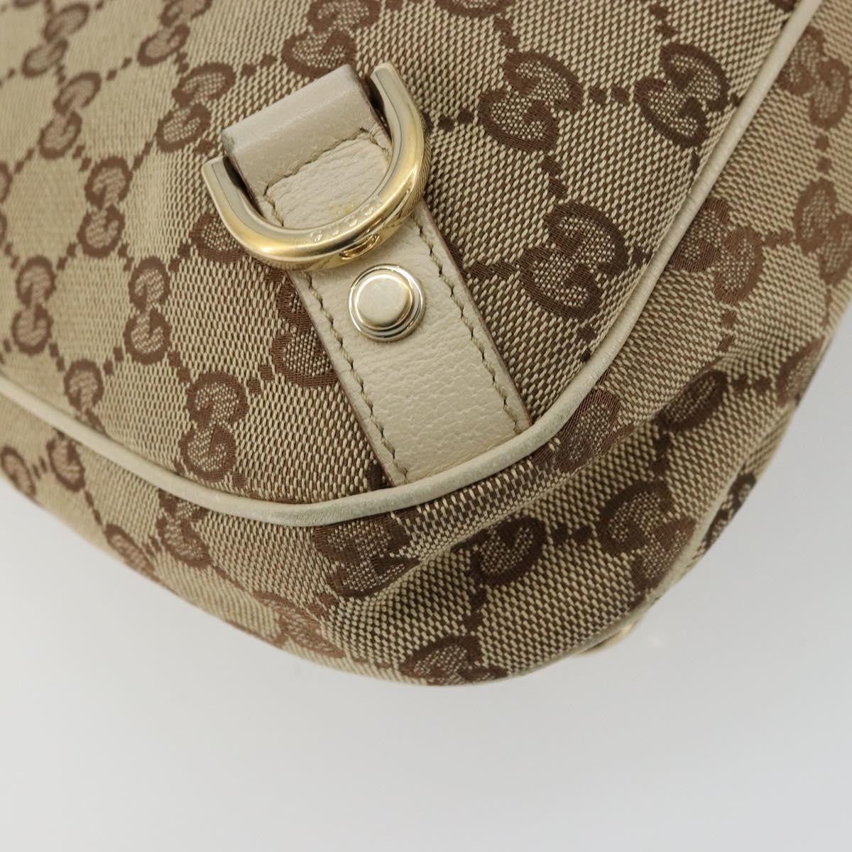 Gucci Abbey Shoulder Bag Gg Canvas Beige Canvas Shoulder Bag Bag (Pre-Owned)