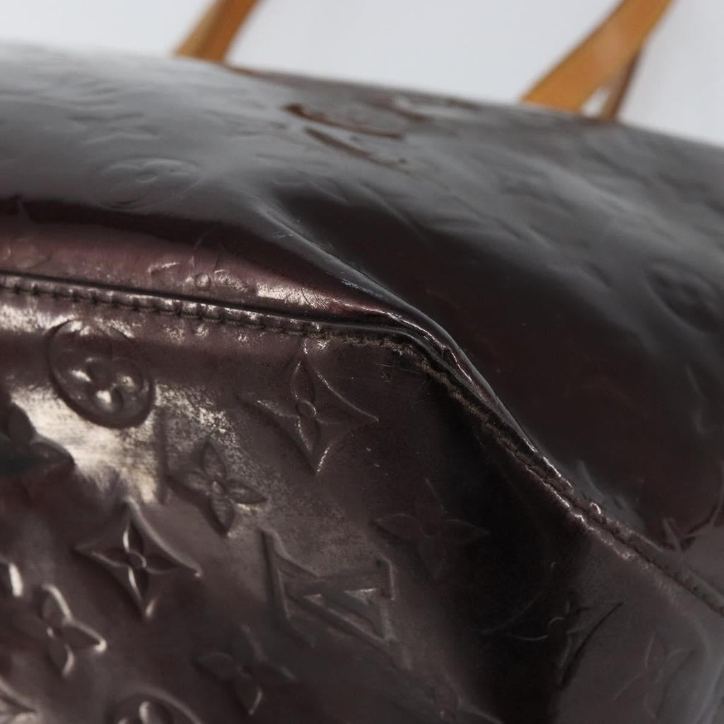Louis Vuitton Bellevue Handbag Monogram Vernis Purple Patent_Leather Tote Bag