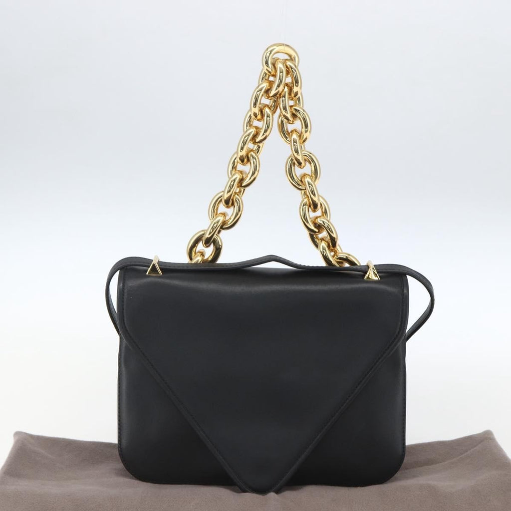 Bottega Veneta Mount Shoulder Bag Leather Black Leather Shoulder Bag Bag