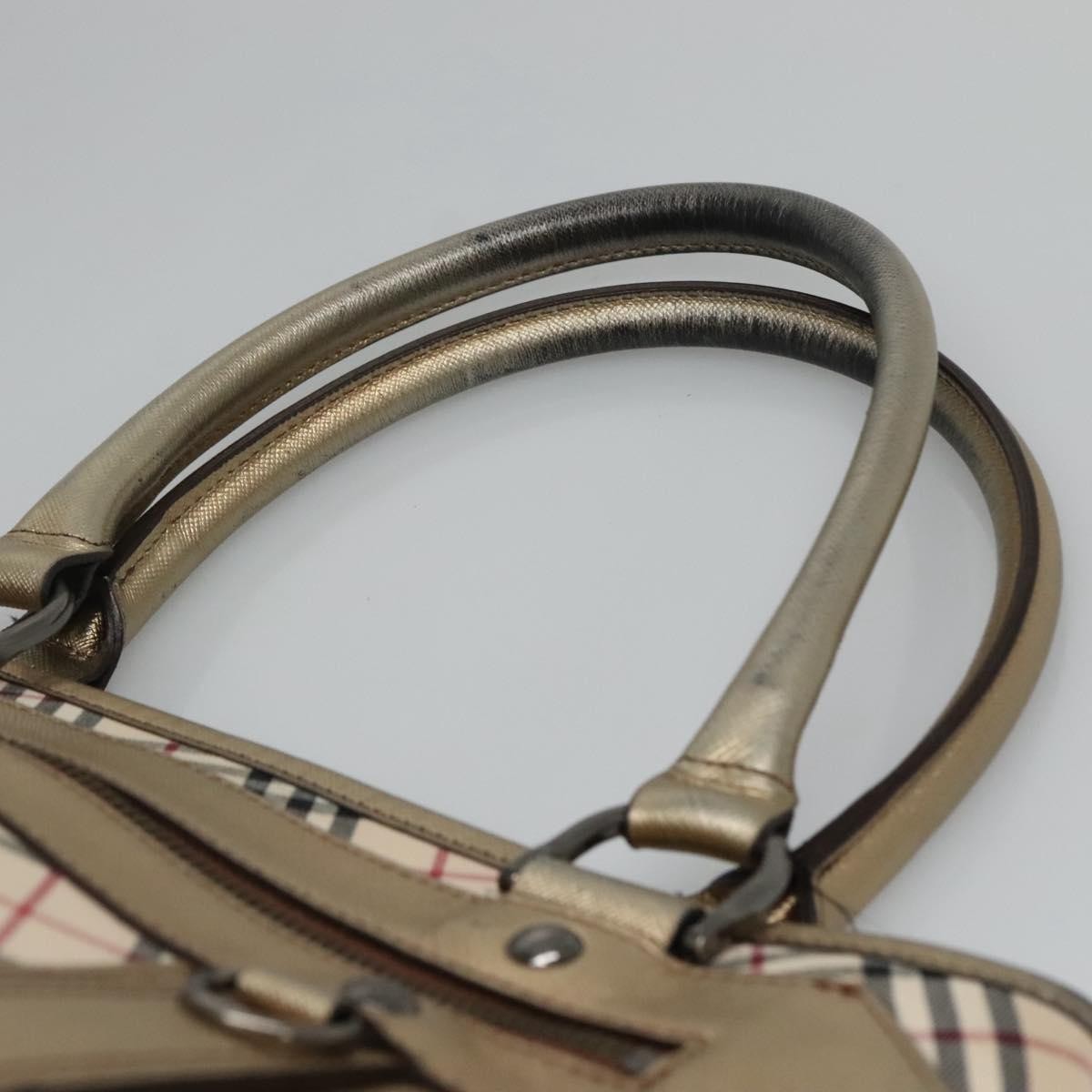 Burberry Nova Check Tote Canvas And Leather Beige Canvas Tote Bag