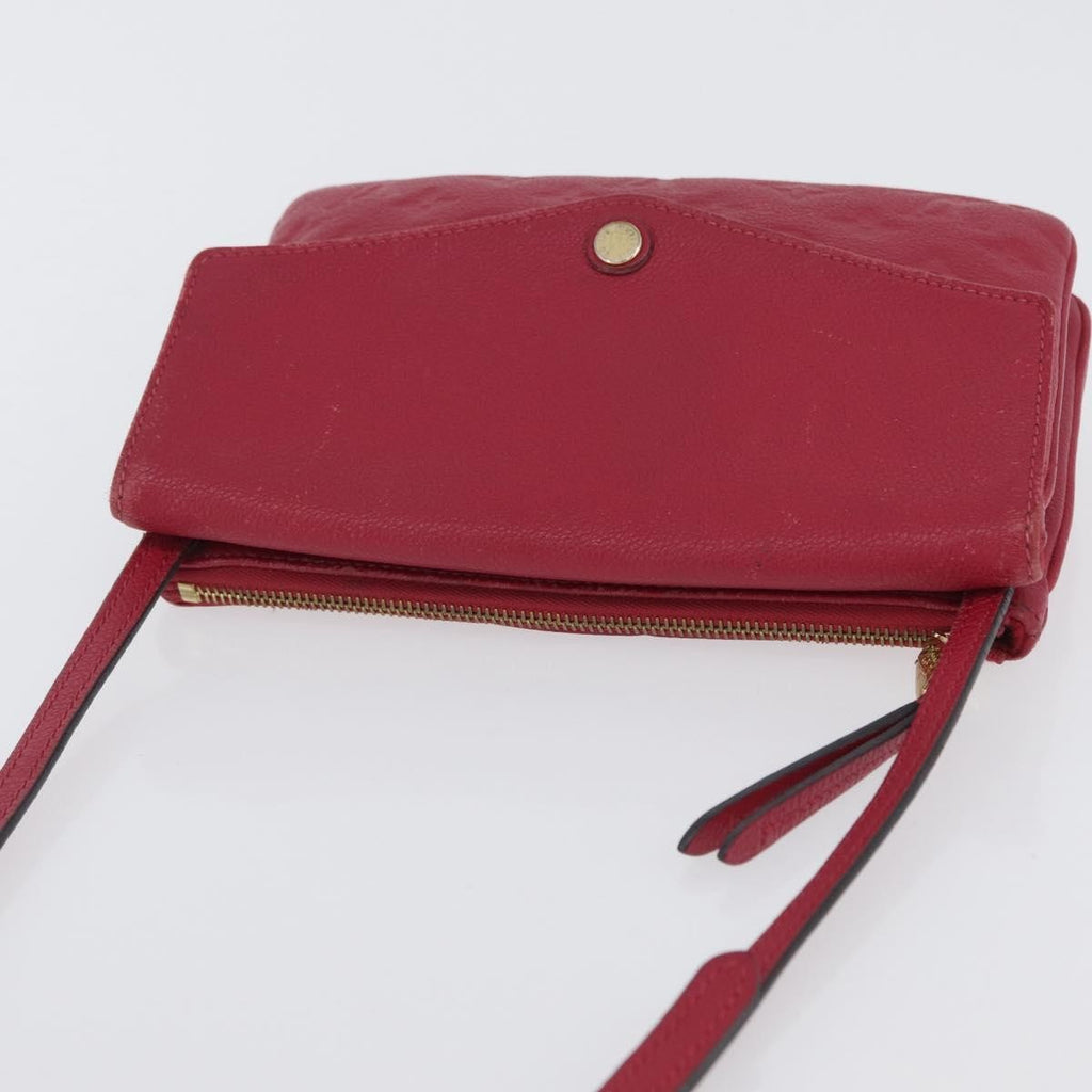 Louis Vuitton Twice Handbag Monogram Empreinte Leather Burgundy Leather Shoulder Bag