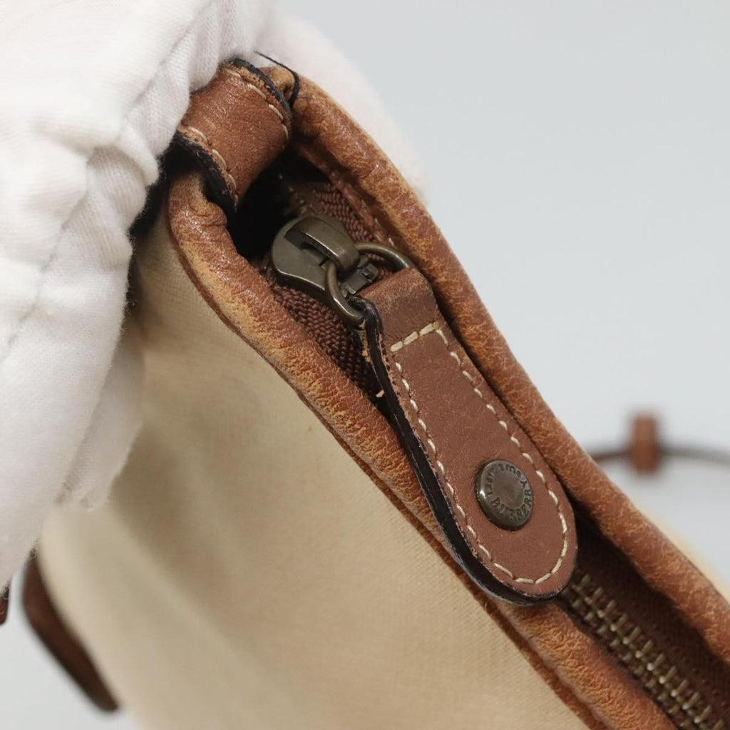 Burberry Blue Label Shoulder Bag Canvas Beige Canvas Shoulder Bag
