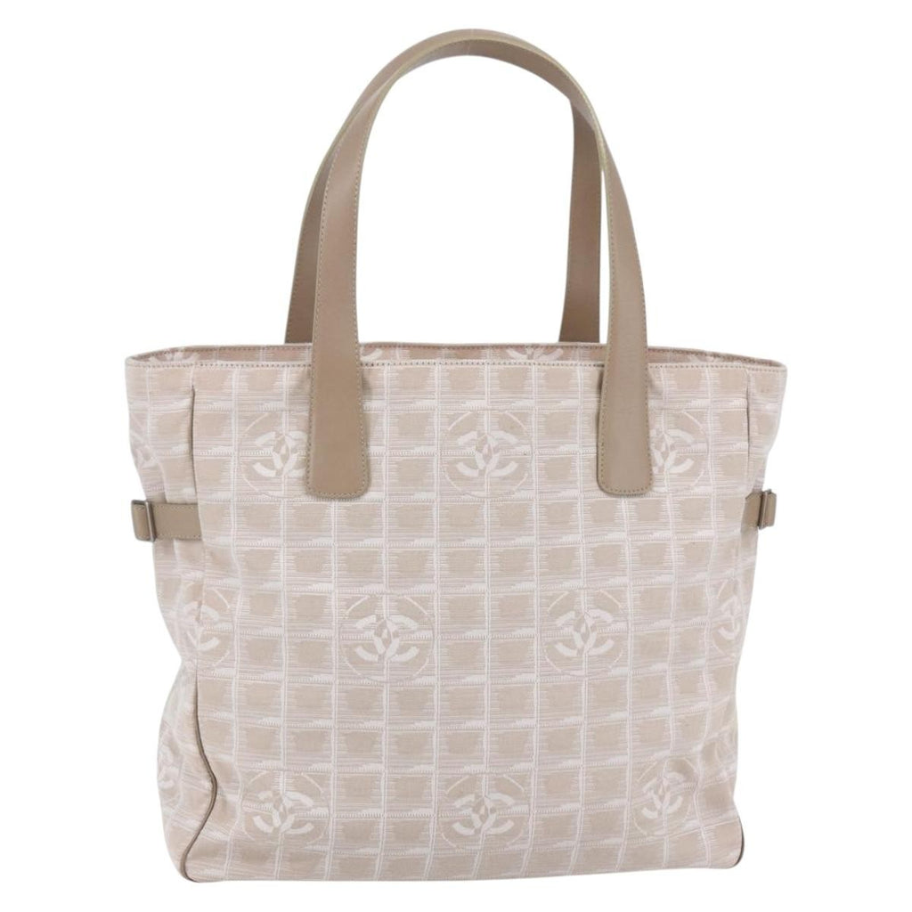 Chanel Travel Line Tote Nylon Pink Canvas Bag