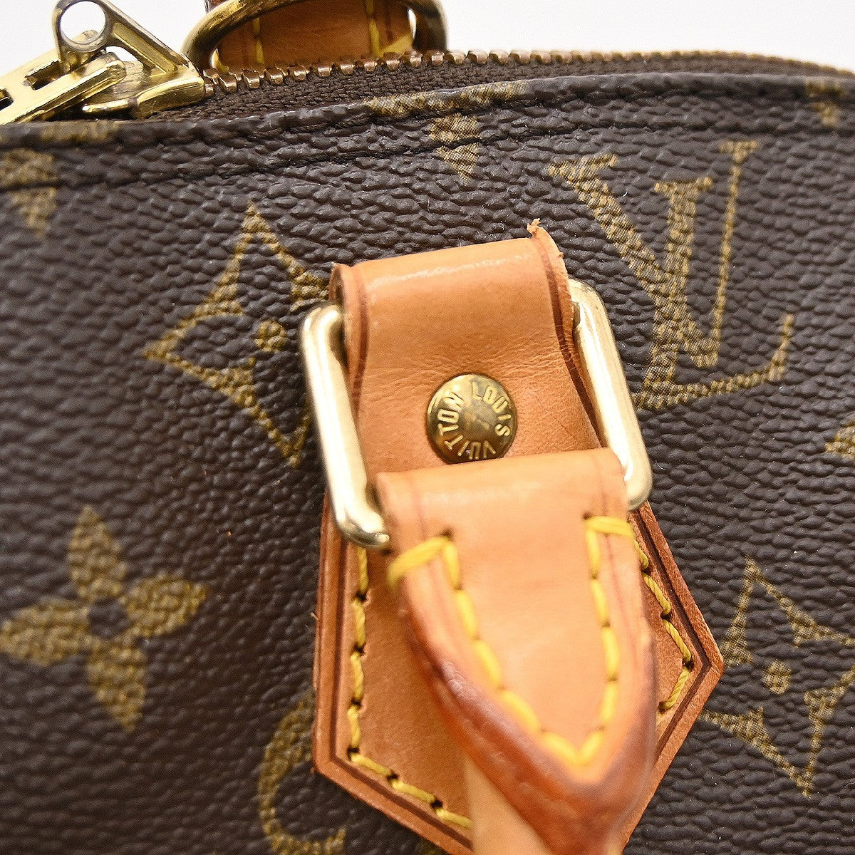 Louis Vuitton Alma Handbag Monogram Canvas Brown Canvas Handbag