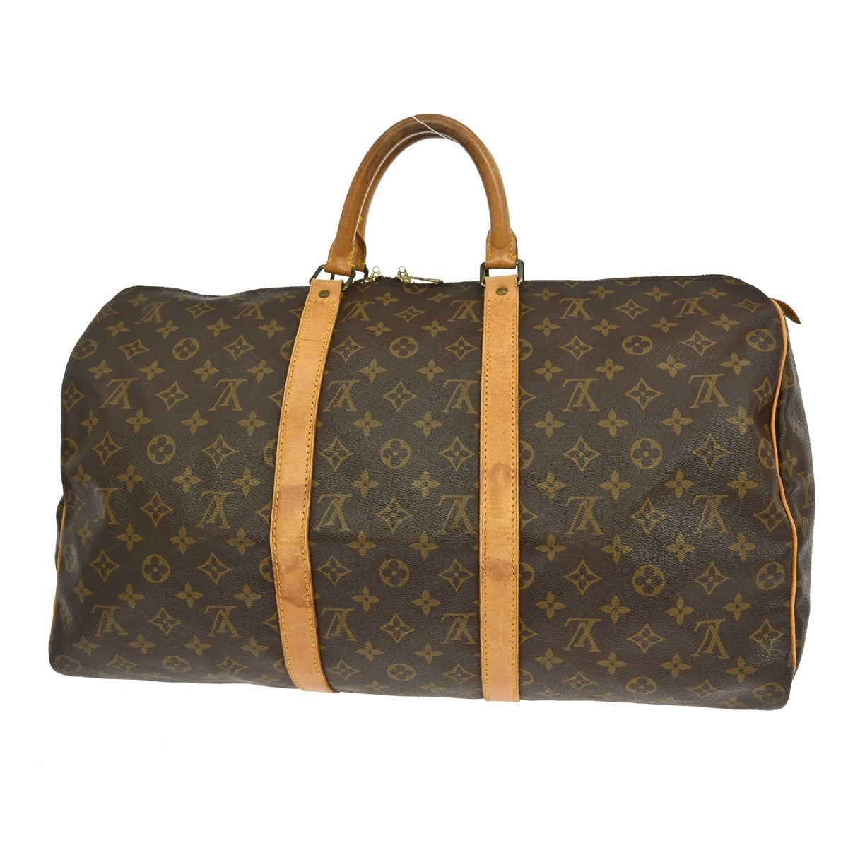 Louis Vuitton Keepall Bag Monogram Canvas Brown Canvas Travel Bag