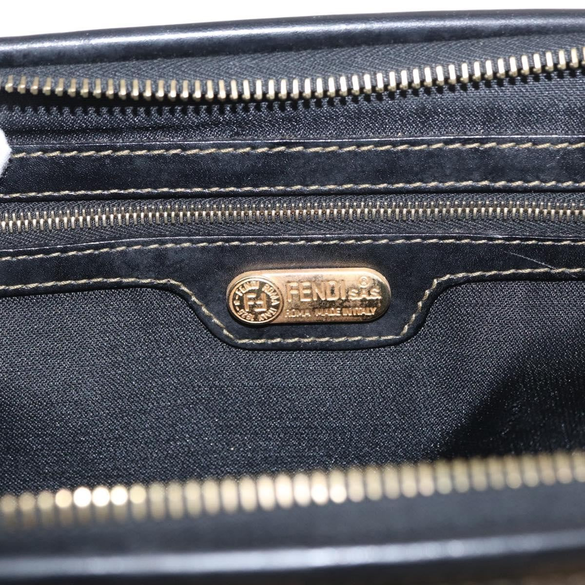 Fendi Vintage Pequin Convertible Boston Bag Coated Canvas Brown Canvas Travel Bag Bag