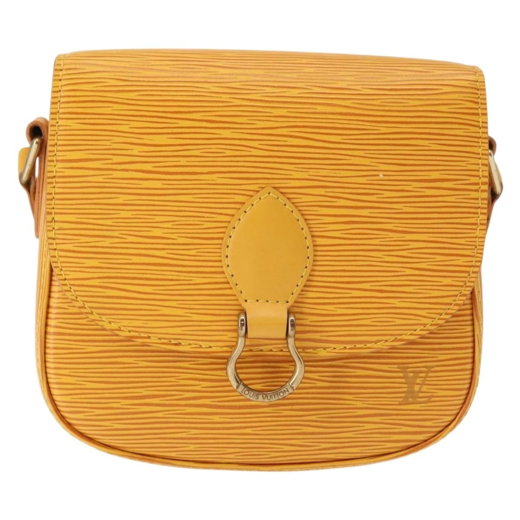 Louis Vuitton Saint Cloud Handbag Epi Leather Yellow Leather Shoulder Bag