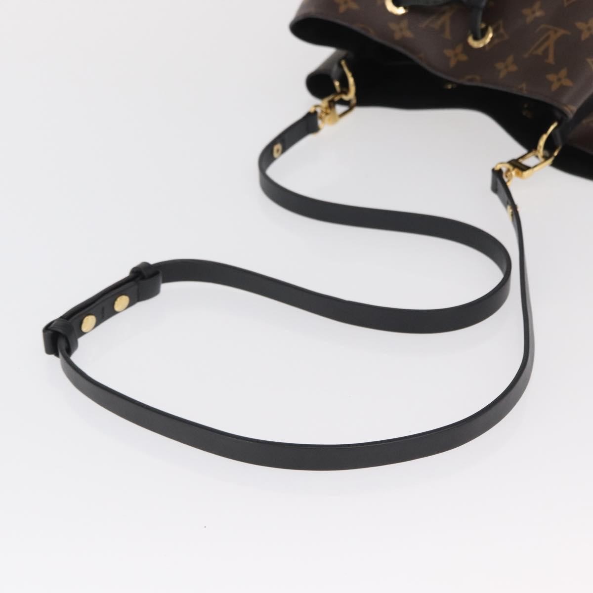 Louis Vuitton Neonoe Handbag Monogram Canvas Black Canvas Shoulder Bag