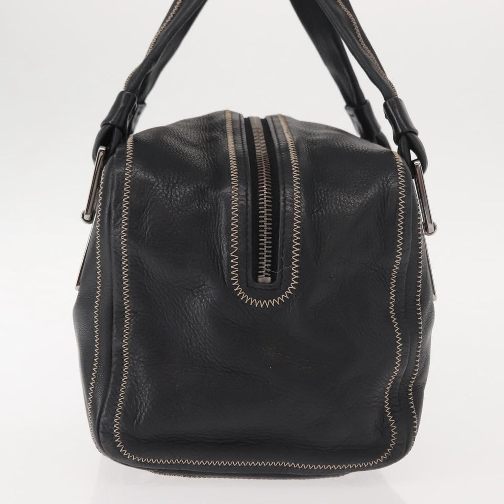 Chanel Cc Bowler Quilted Caviar Black Leather Handbag