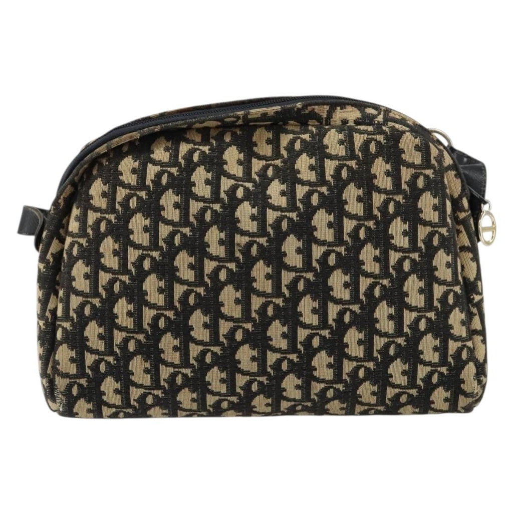 Christian Dior Vintage Cd Trotter Shoulder Bag Canvas Black Canvas Shoulder Bag Bag (Pre-Owned)