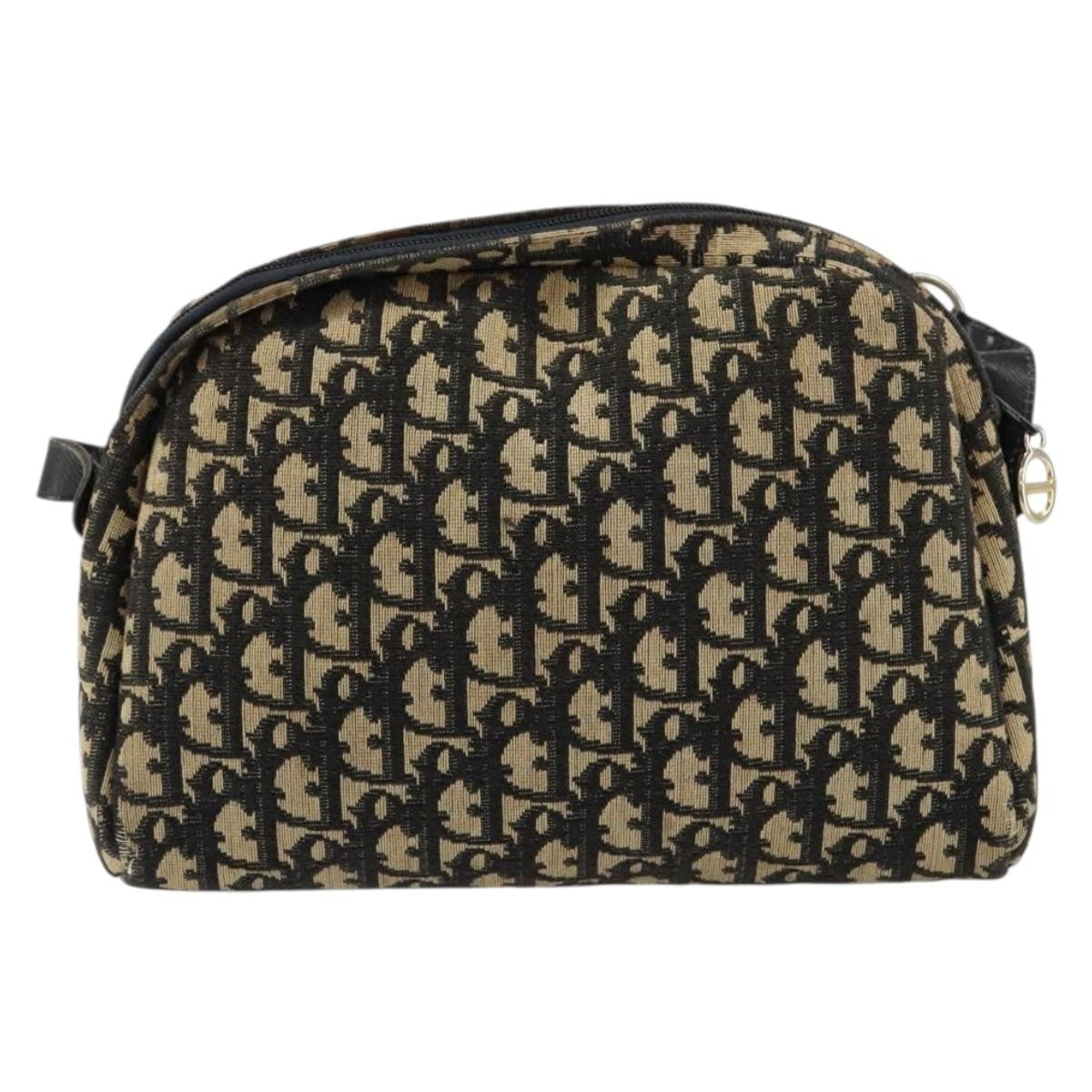 Christian Dior Vintage Cd Trotter Shoulder Bag Canvas Black Canvas Shoulder Bag Bag (Pre-Owned)