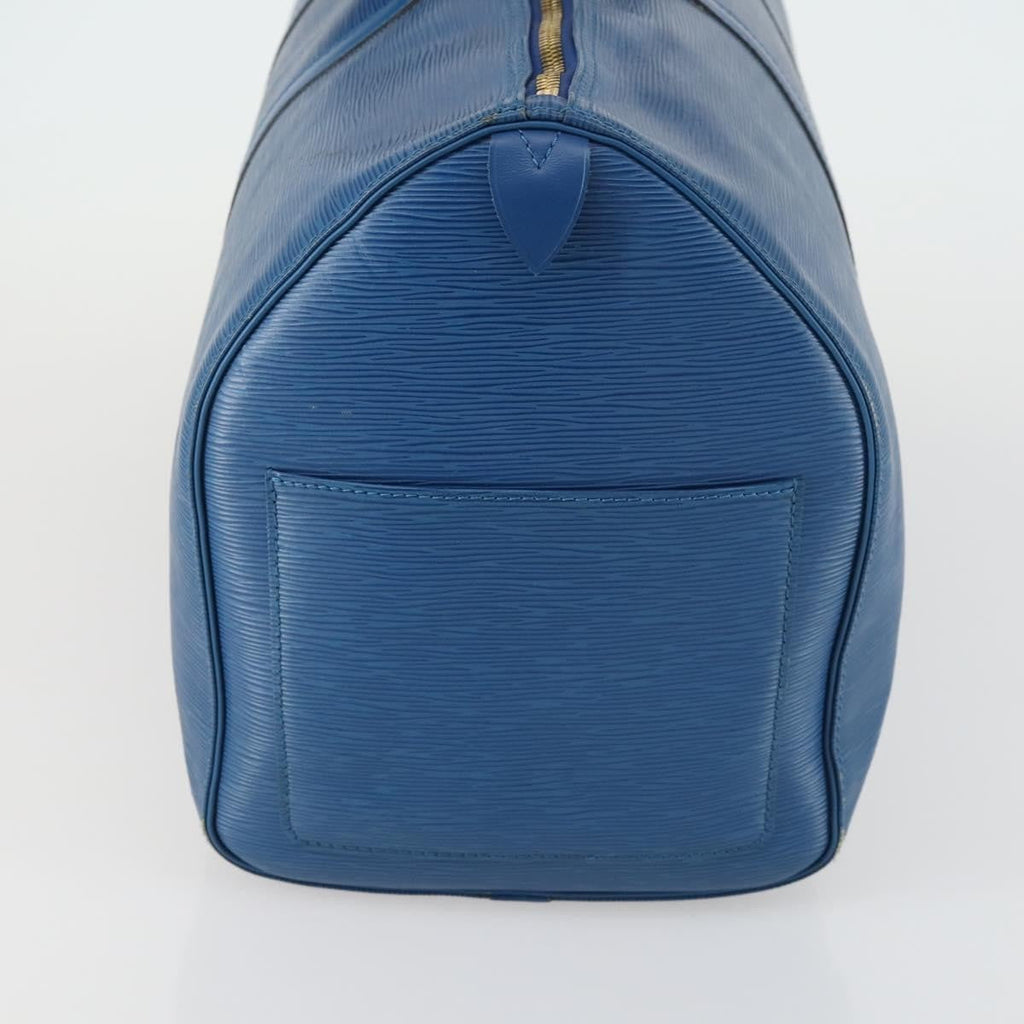 Louis Vuitton Keepall Bag Epi Leather Blue Leather Travel Bag