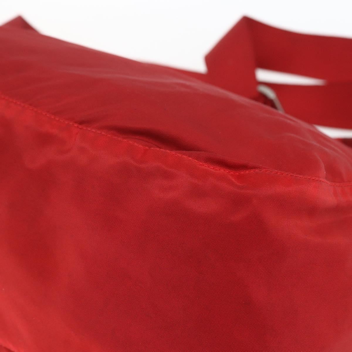 Prada Zip Buckle Messenger Bag Tessuto Red Nylon Shoulder Bag Bag