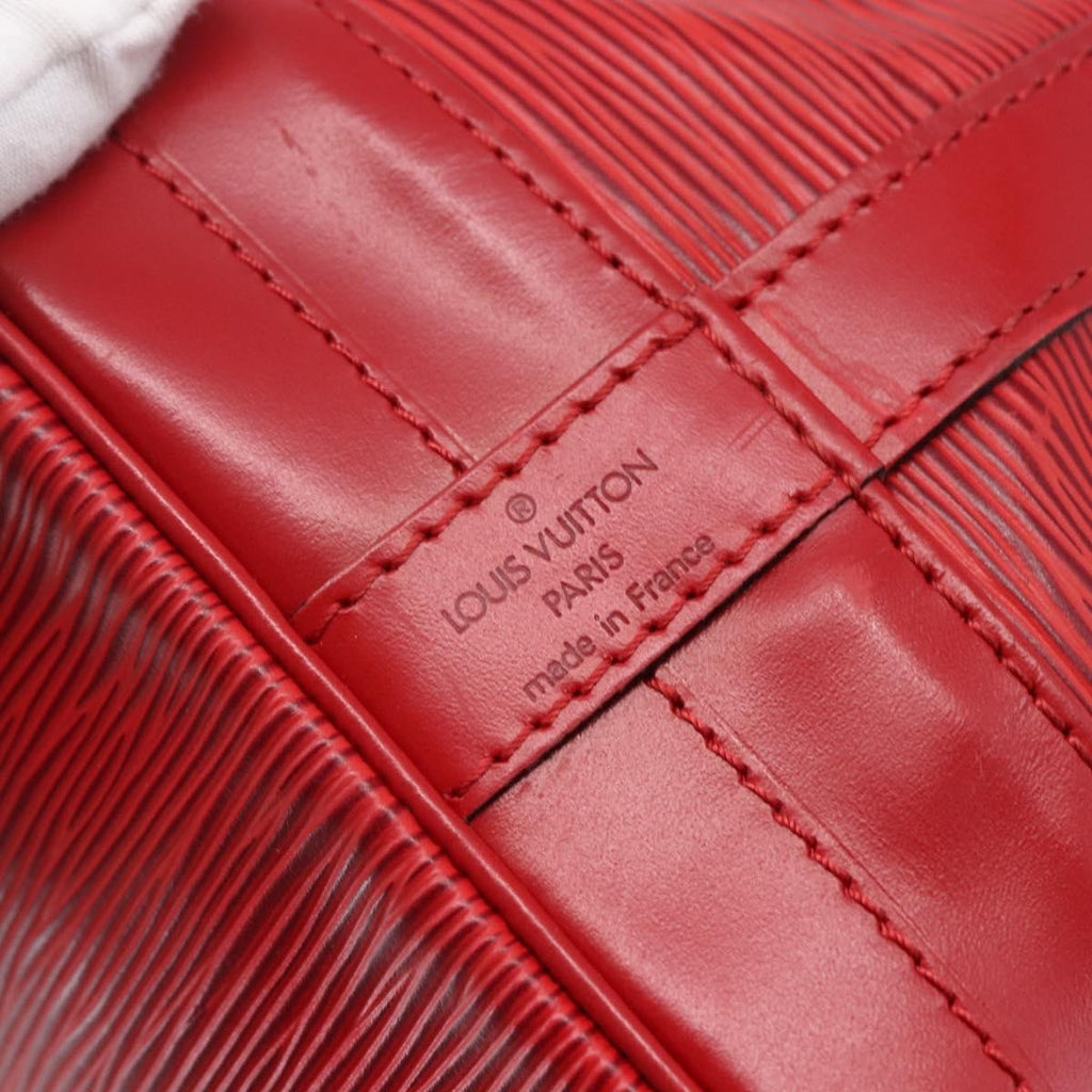 Louis Vuitton Noe Handbag Epi Leather Red Leather Bag