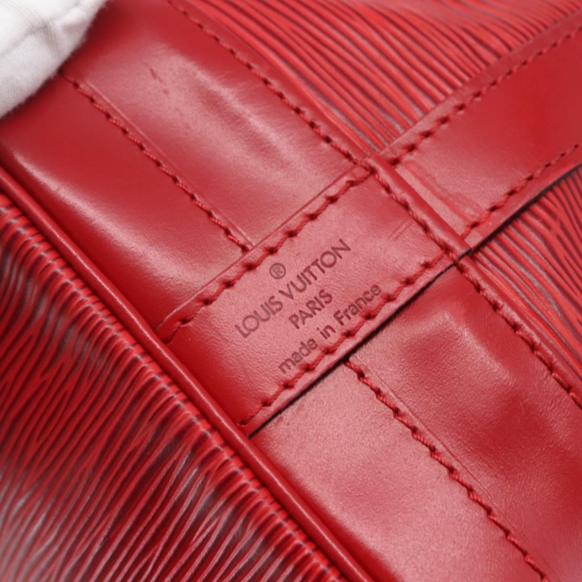 Louis Vuitton Noe Handbag Epi Leather Red Leather Bag