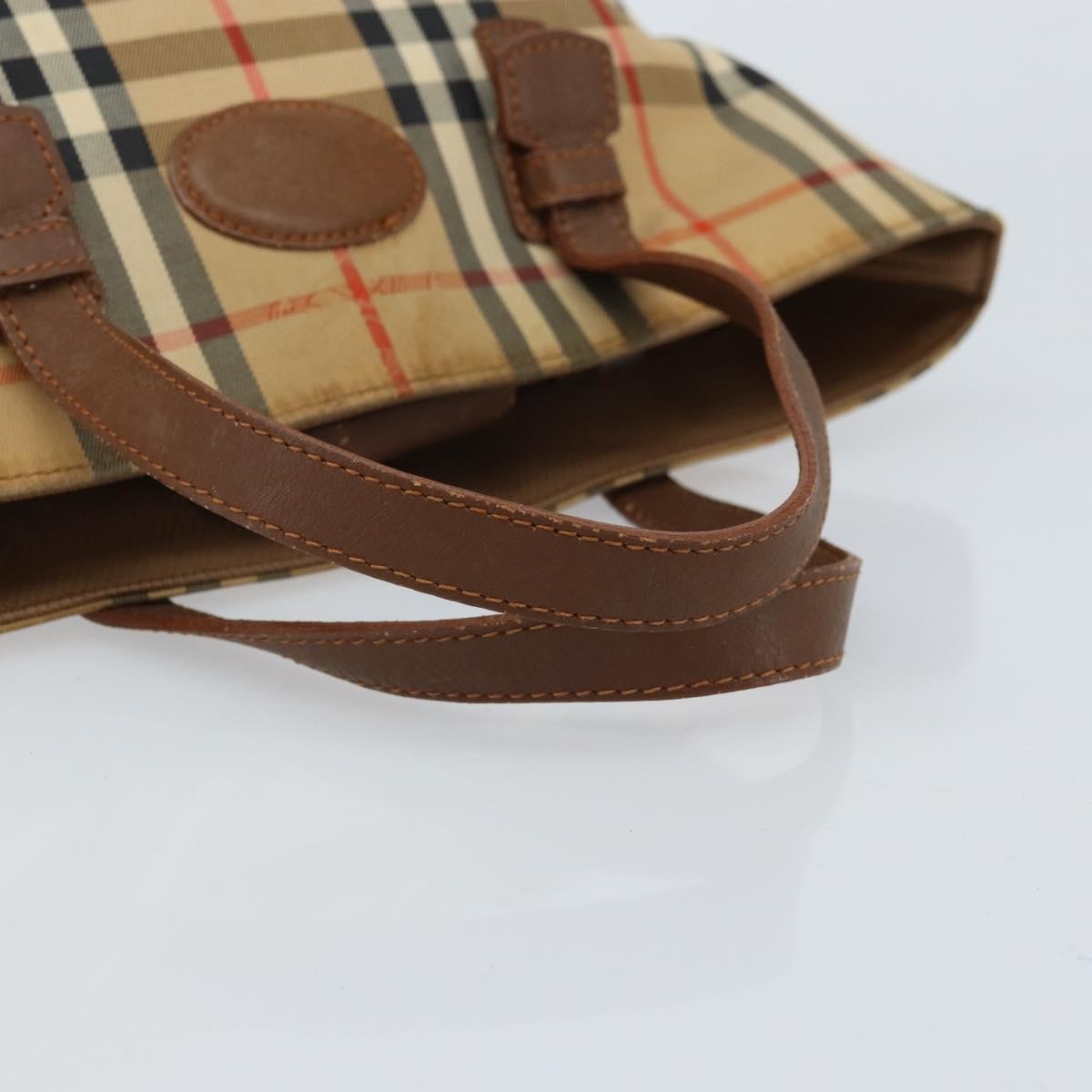 Burberry Nova Check Tote Canvas Check Pattern Beige Canvas Tote Bag