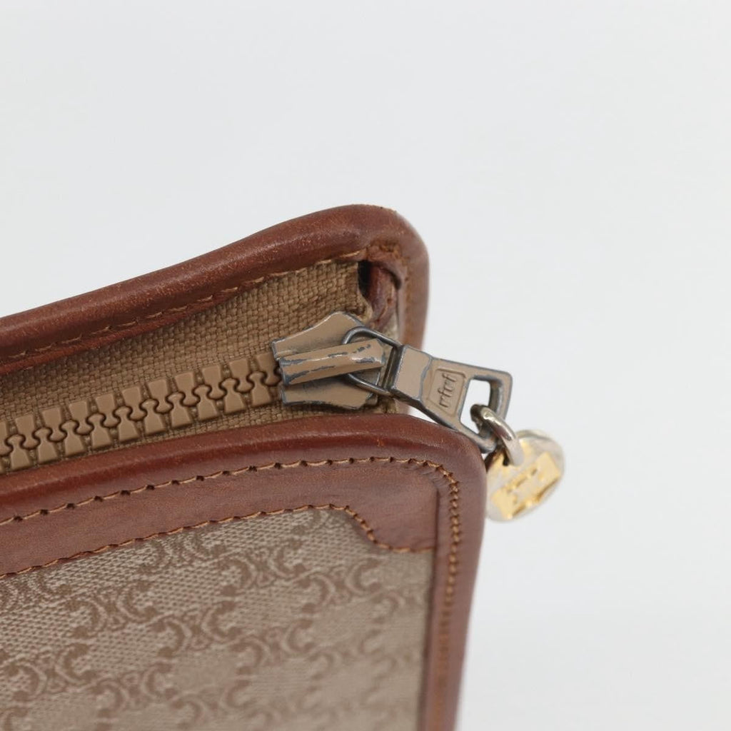 Celine Macadam Pochette Canvas And Leather Beige Canvas Clutche & Pouche Bag