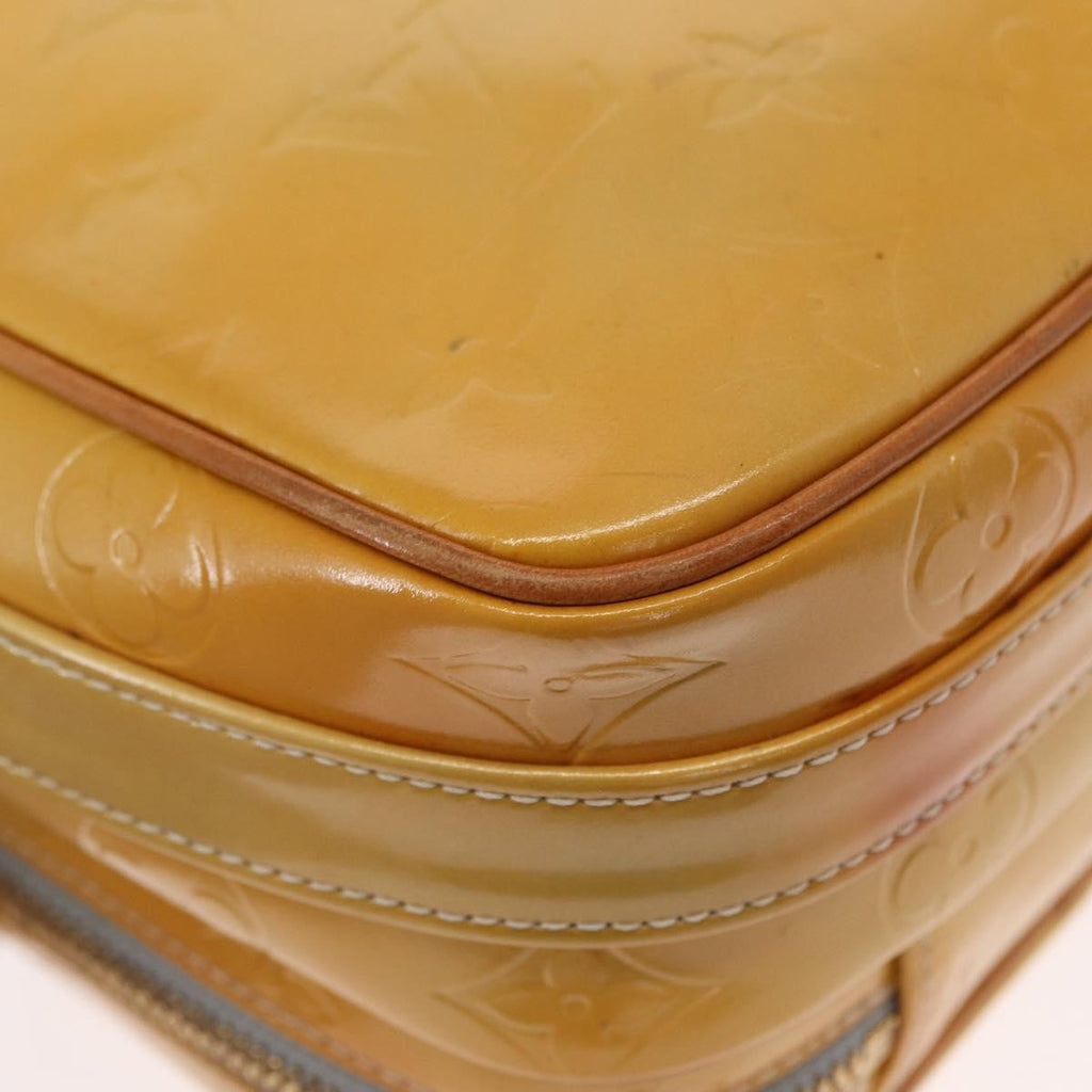 Louis Vuitton Wooster Handbag Monogram Vernis Yellow Patent_Leather Shoulder Bag
