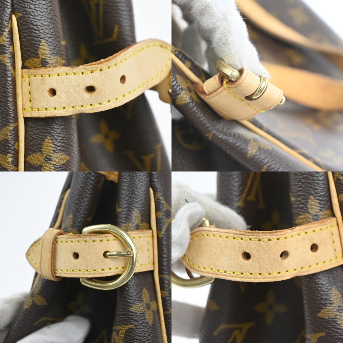 Louis Vuitton Batignolles Handbag Monogram Canvas Brown Leather Handbag
