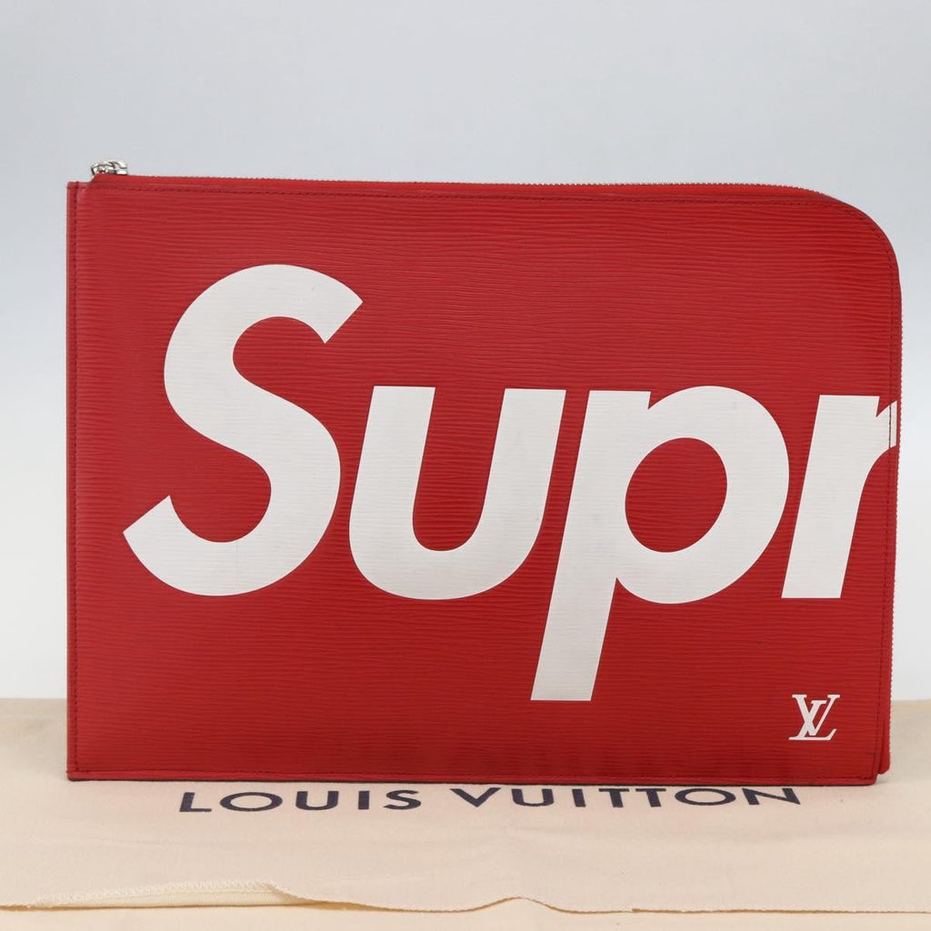 Louis Vuitton Pochette Jour Limited Edition Supreme Epi Leather Red Leather Clutche & Pouche Bag