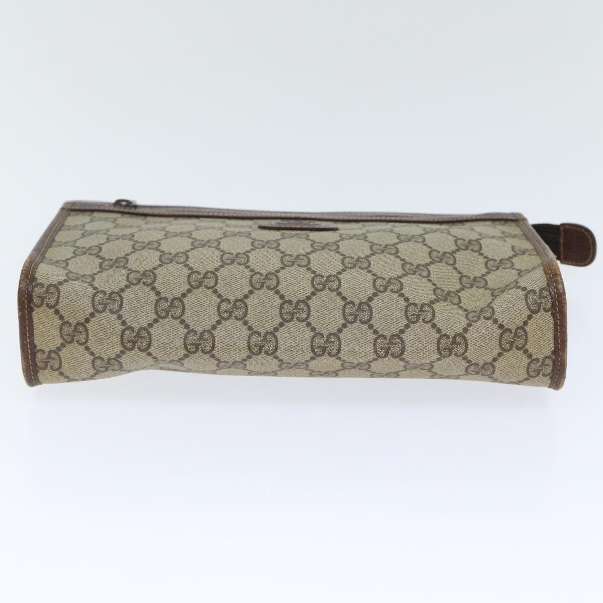 Gucci Gg Supreme Clutch Bag Pvc Beige Pvc Clutche & Pouche Bag (Pre-Owned)