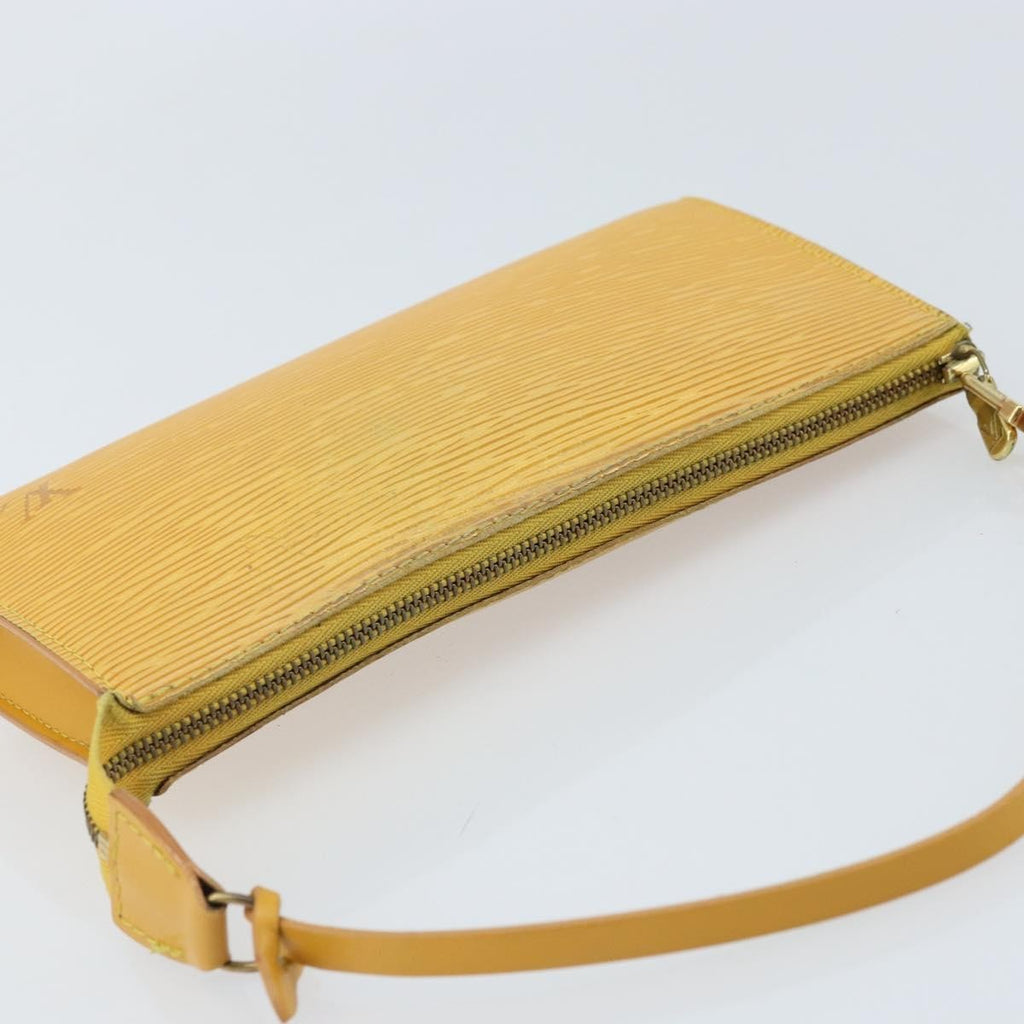 Louis Vuitton Pochette Accessoires Epi Leather Yellow Leather Clutche & Pouche Bag