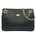 Gucci Marina Chain Shoulder Bag Leather Black Leather Shoulder Bag Bag (Pre-Owned)