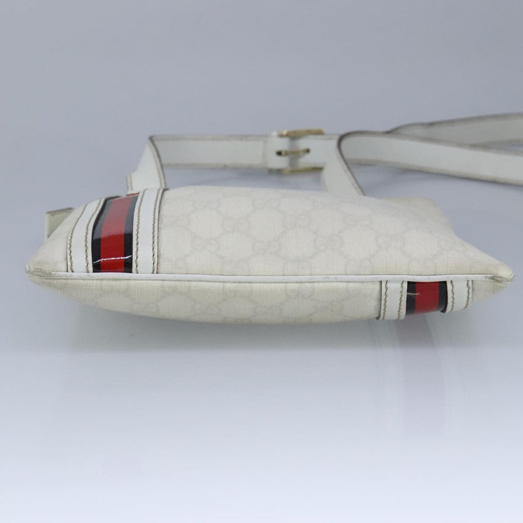 Gucci Sherry Line Shoulder Bag Canvas White Pvc Shoulder Bag Bag (Pre-Owned)