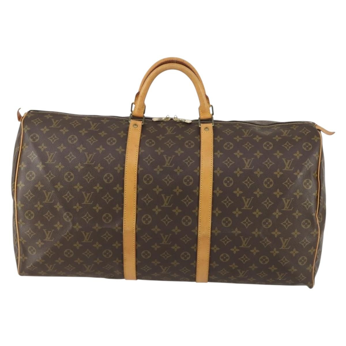 Louis Vuitton Keepall Bag Monogram Canvas Brown Canvas Travel Bag