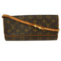 Louis Vuitton Twin Handbag Monogram Canvas Brown Canvas Clutche & Pouche Bag