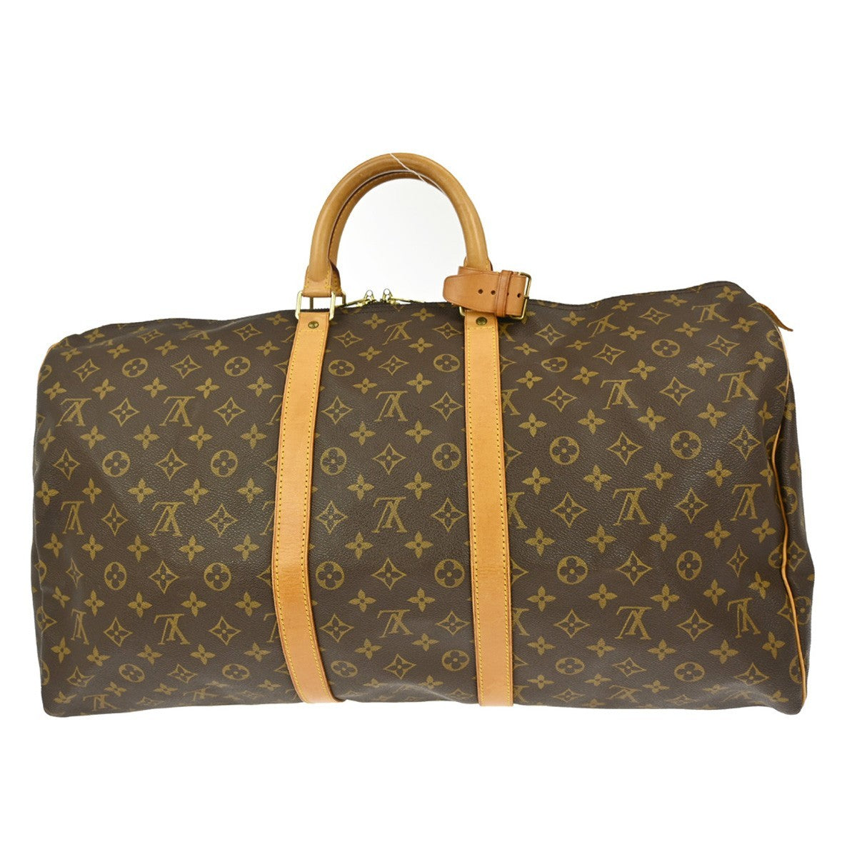 Louis Vuitton Keepall Bag Monogram Canvas Brown Canvas Travel Bag