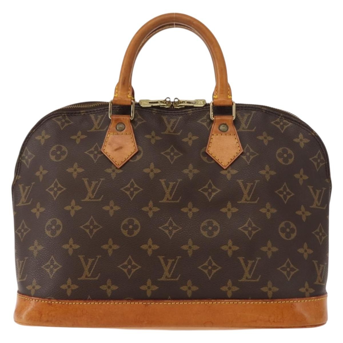 Louis Vuitton Vintage Alma Handbag Monogram Canvas Brown Canvas Handbag
