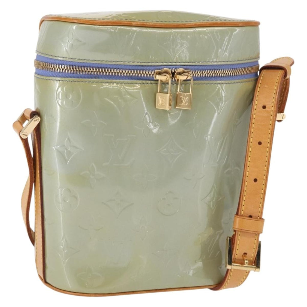 Louis Vuitton Sullivan Handbag Monogram Vernis Gray Patent_Leather Shoulder Bag