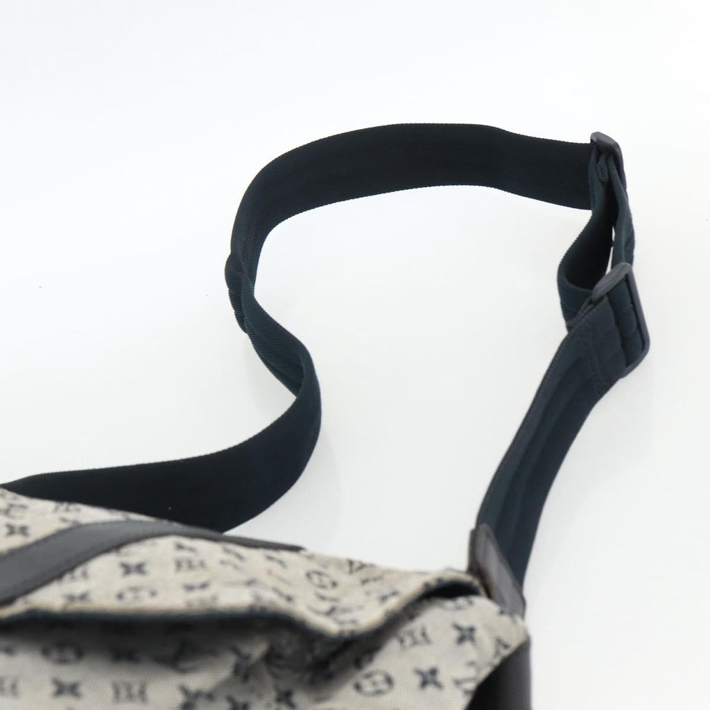 Louis Vuitton Sac Maman Handbag Mini Lin Blue Canvas Shoulder Bag