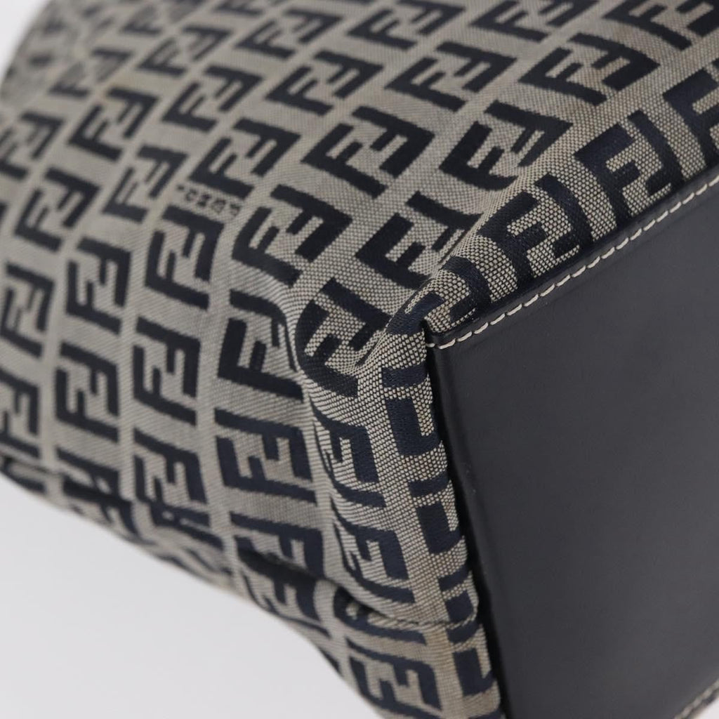 Fendi Shopping Tote Zucchino Canvas Navy Canvas Tote Bag Bag