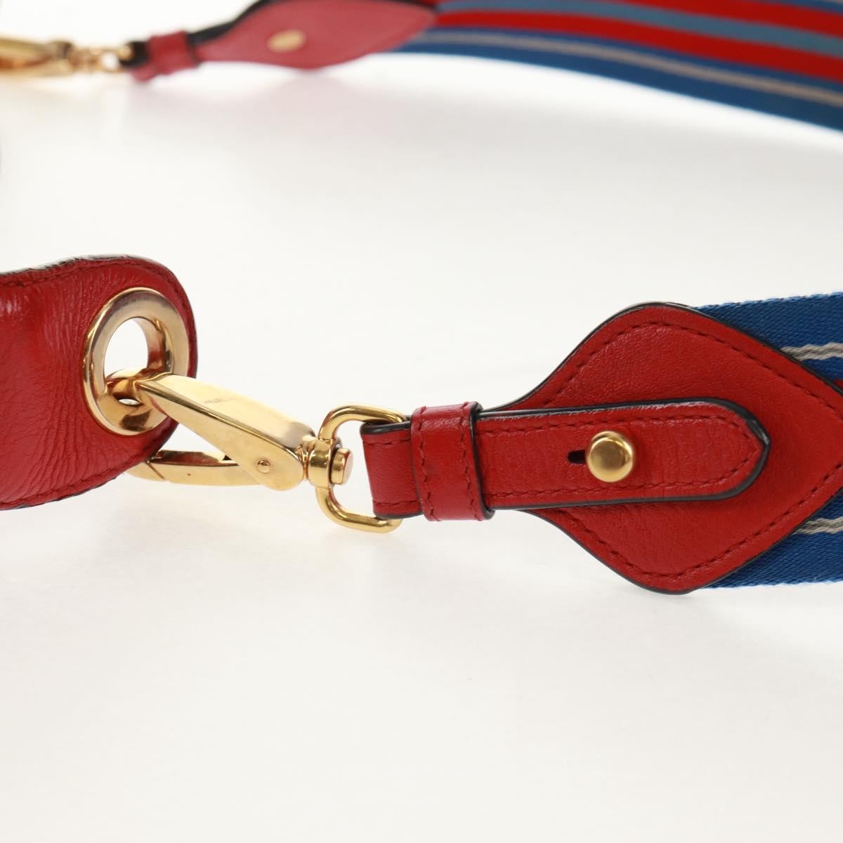 Prada Striped Strap Zip Hobo Vitello Daino Red Leather Shoulder Bag Bag