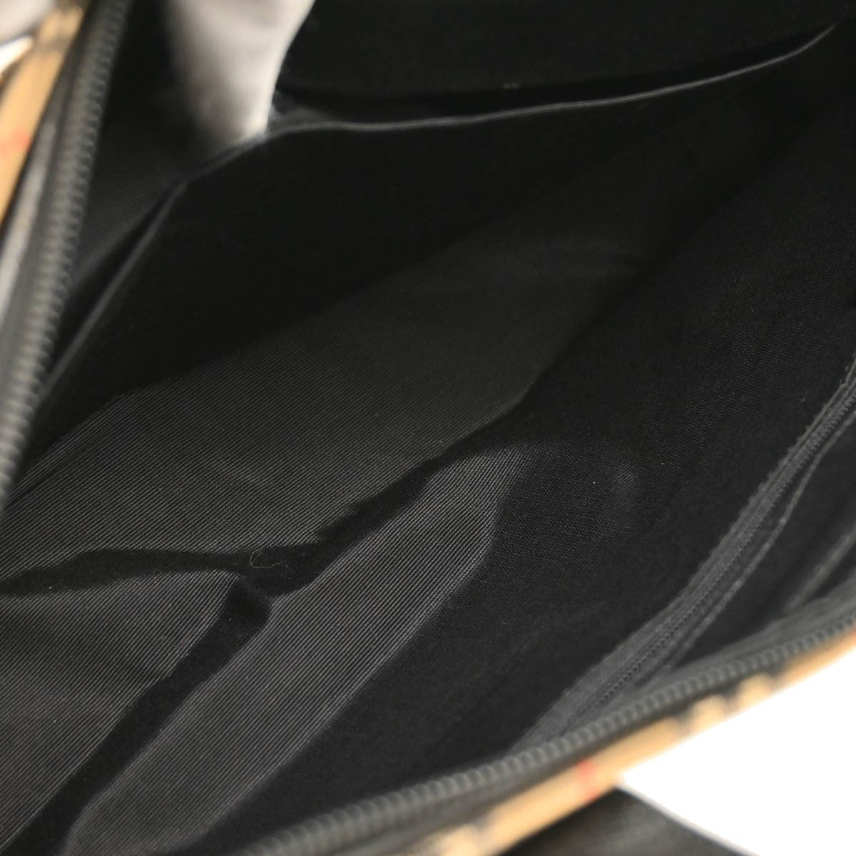 Burberry Nova Check Tote Nylon And Leather Beige Canvas Tote Bag