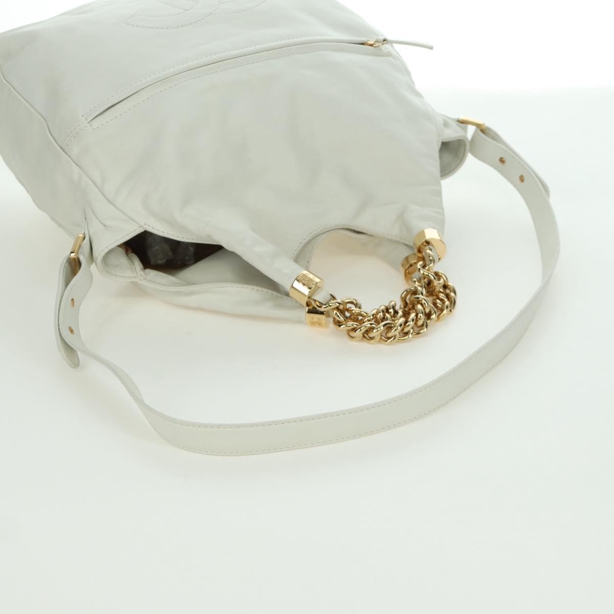 Chanel Rodeo Drive Hobo Leather White Leather Handbag