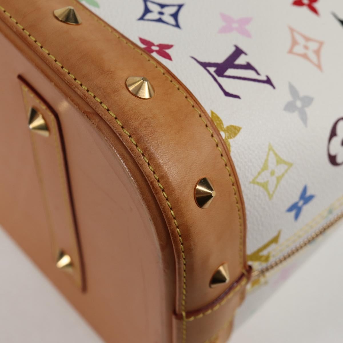 Louis Vuitton Alma Handbag Monogram Multicolor White Canvas Bag