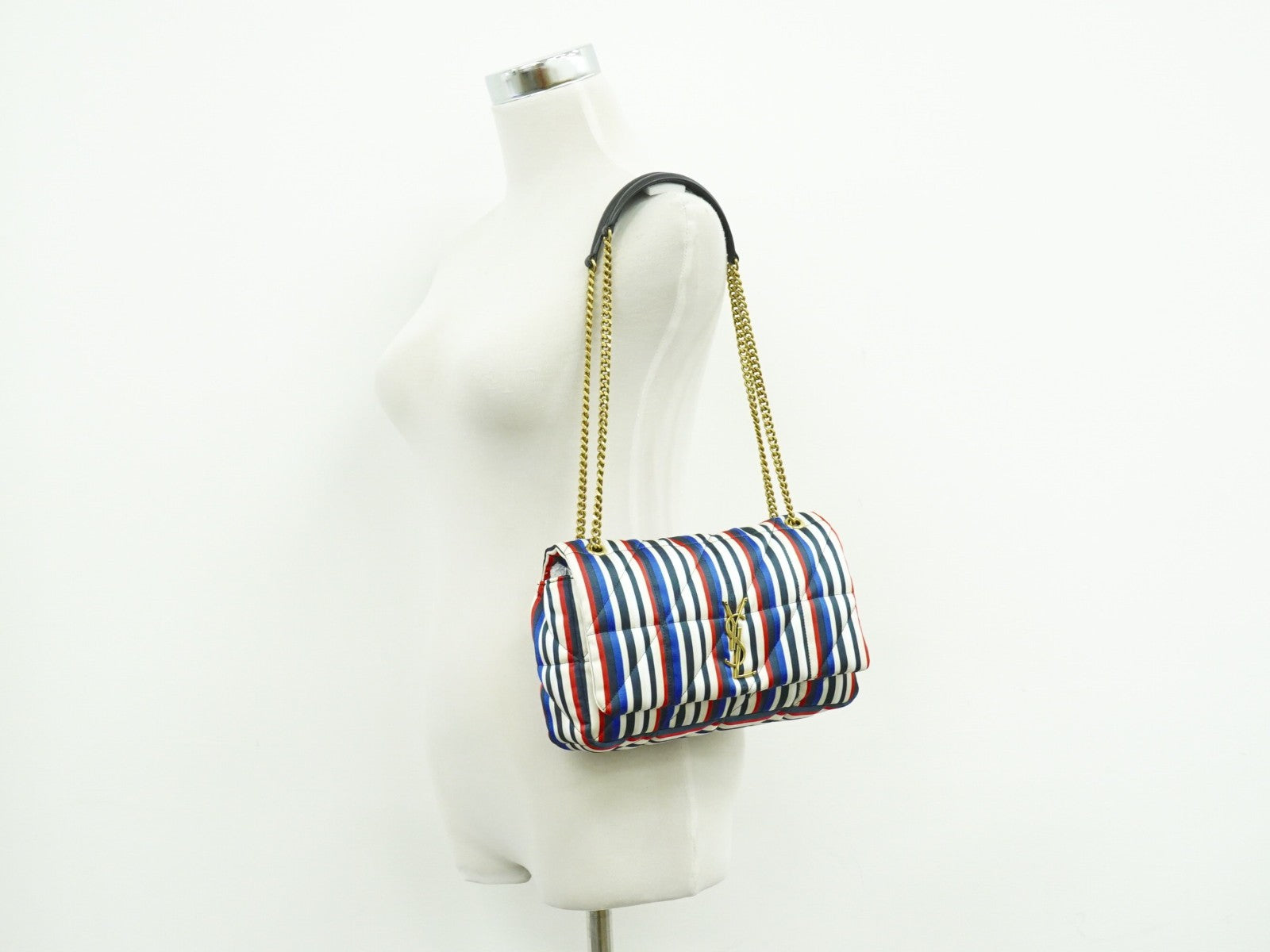 Saint Laurent Jamie Flap Bag Quilted Printed Silk Multicolour Silk Shoulder Bag Bag (Pre-Owned)
