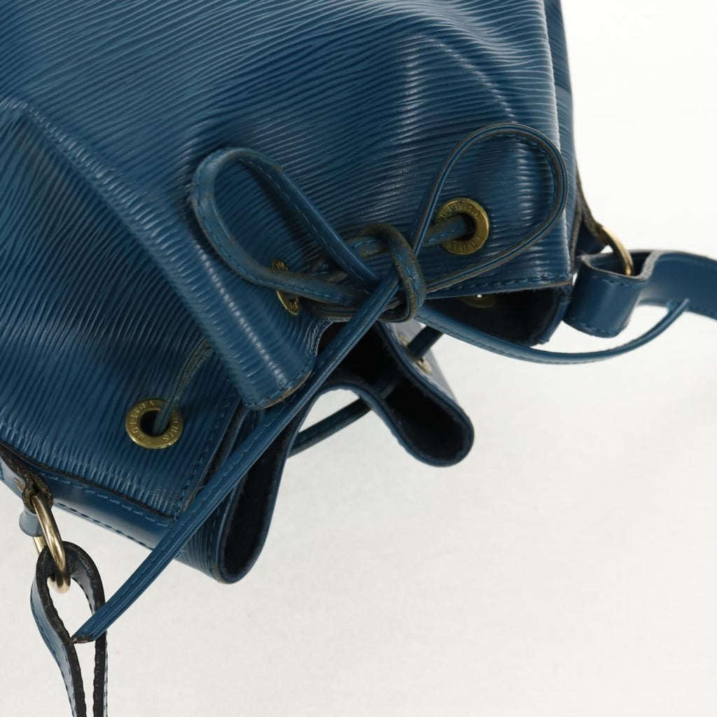 Louis Vuitton Petit Noe Handbag Epi Leather Blue Leather Shoulder Bag