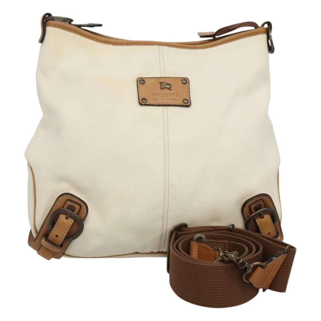 Burberry Blue Label Shoulder Bag Canvas White Canvas Shoulder Bag