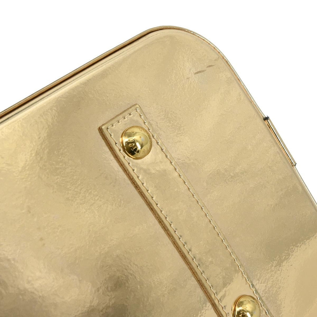 Louis Vuitton Alma Handbag Monogram Miroir Pvc Gold Canvas Handbag