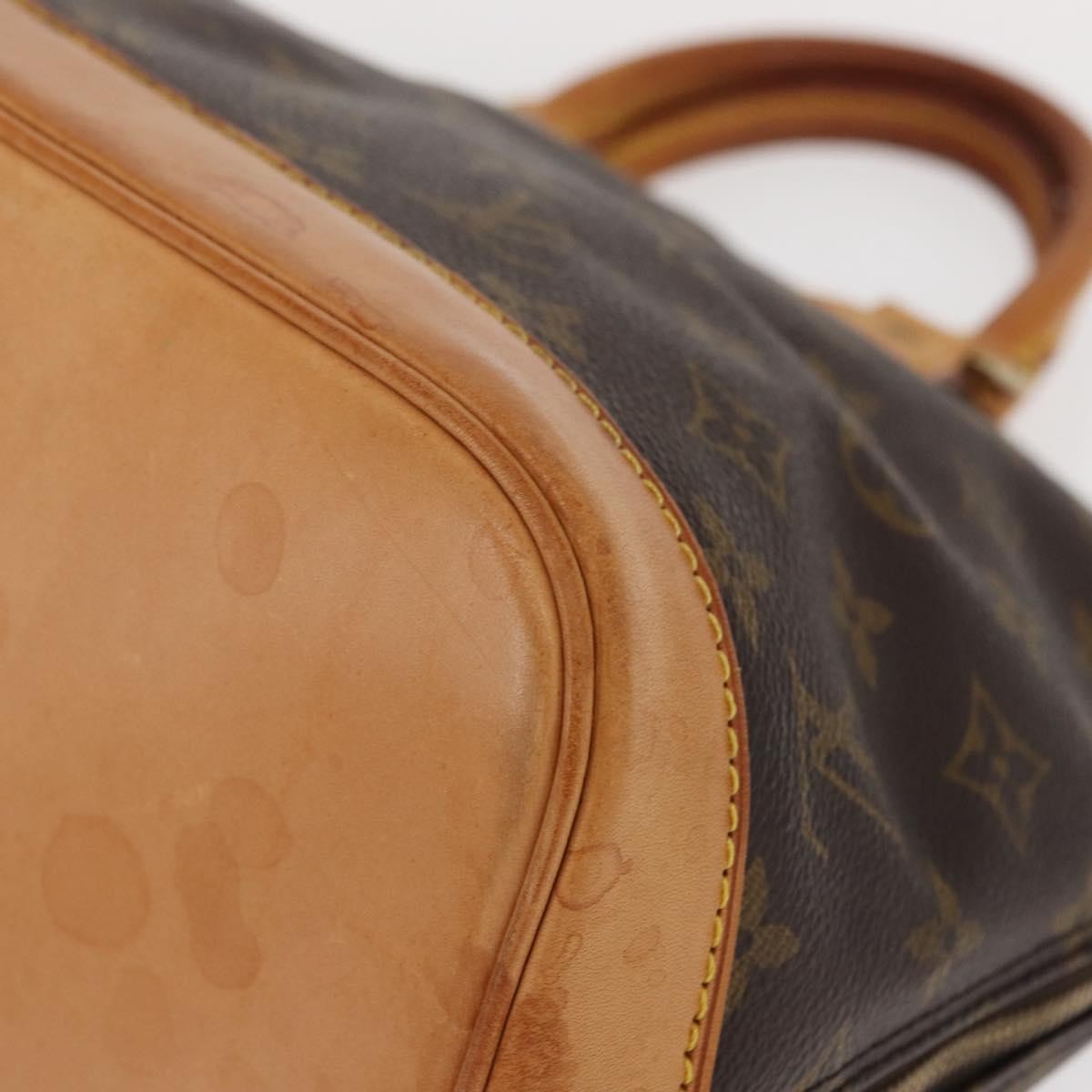 Louis Vuitton Alma Handbag Monogram Canvas Brown Canvas Handbag