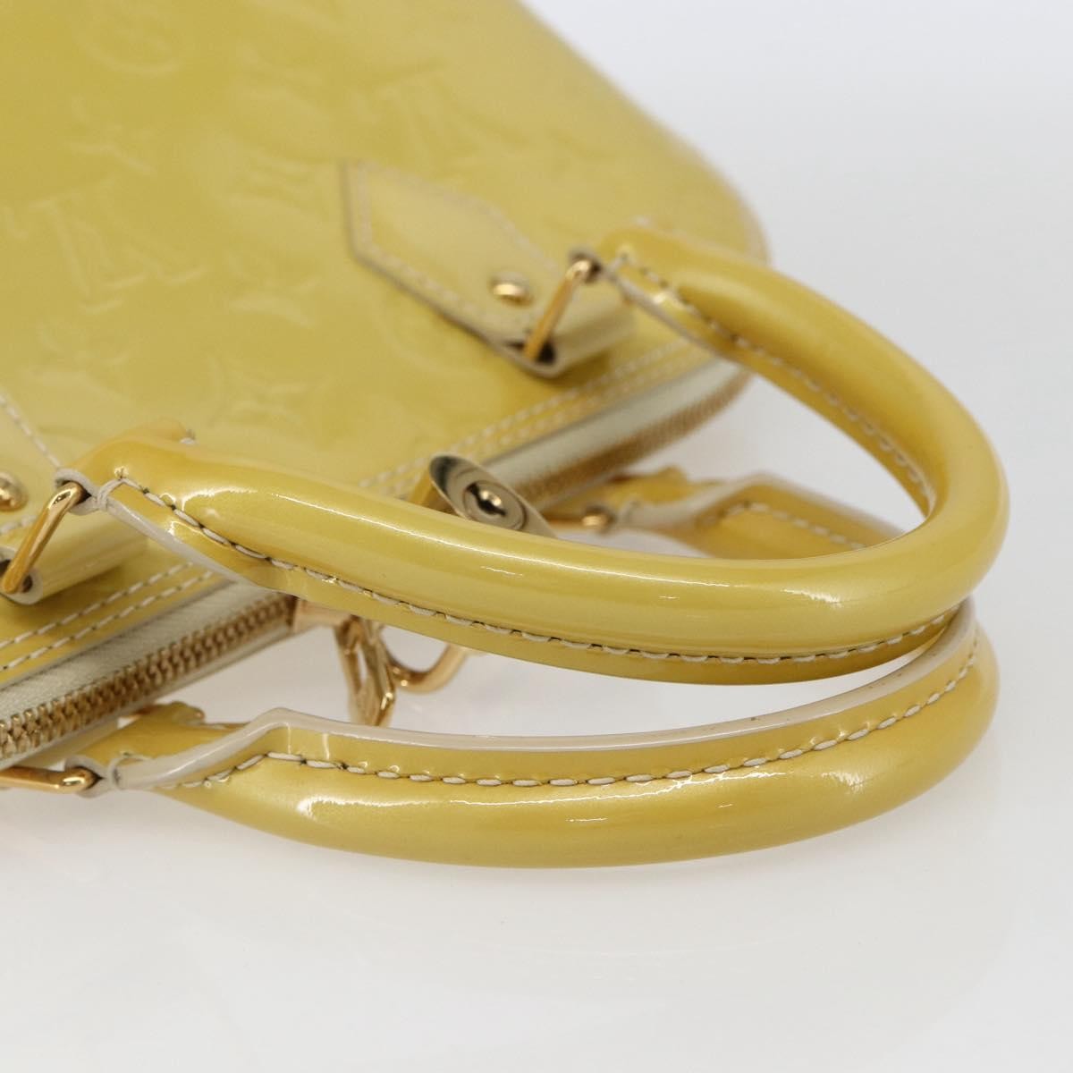 Louis Vuitton Alma Handbag Monogram Vernis Beige Patent_Leather Handbag