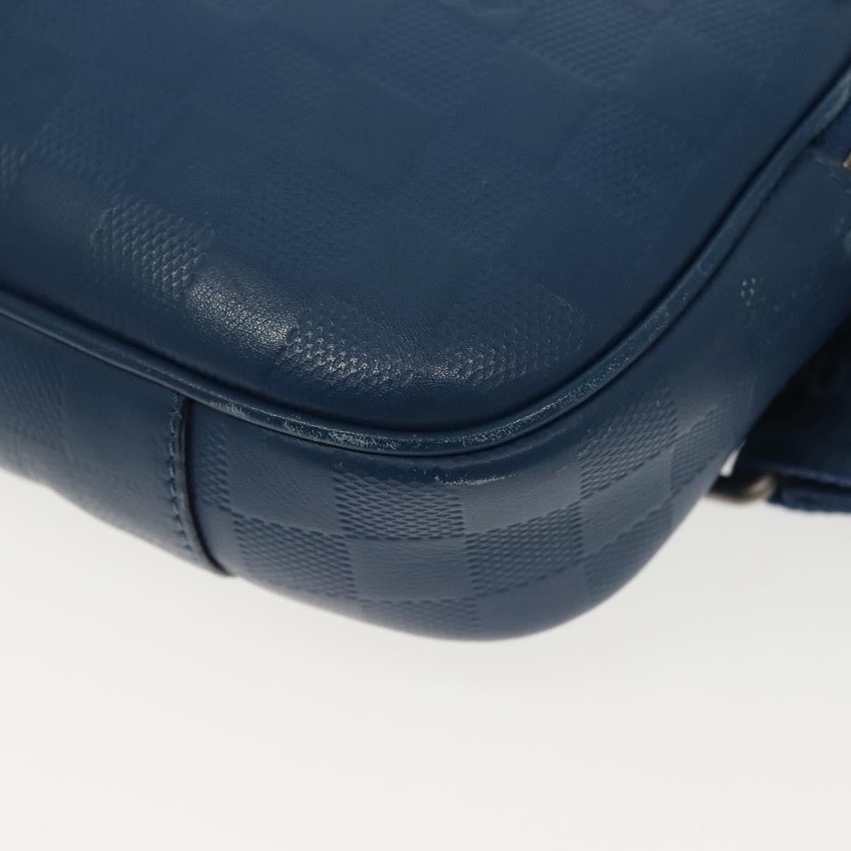Louis Vuitton Ambler Bag Damier Infini Leather Blue Leather Shoulder Bag
