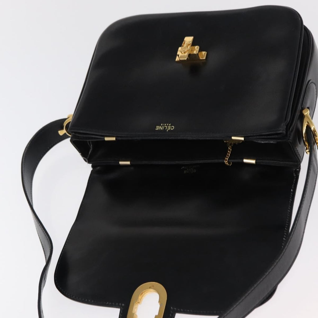 Celine Horse Carriage Shoulder Bag Leather Black Leather Shoulder Bag Bag